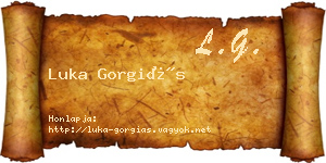 Luka Gorgiás névjegykártya